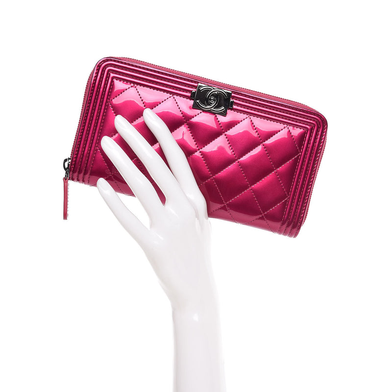 Chanel Metallic Patent Calfskin Quilted