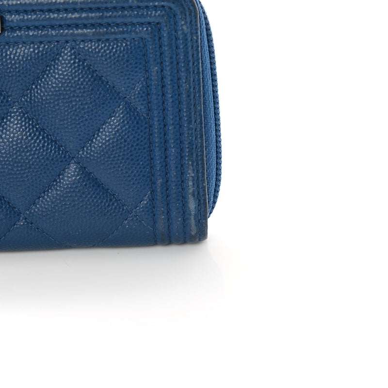 Chanel Caviar Quilted Boy Small Zip