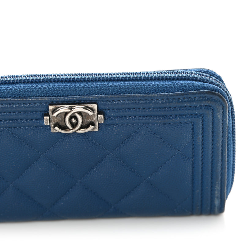 Chanel Caviar Quilted Boy Small Zip
