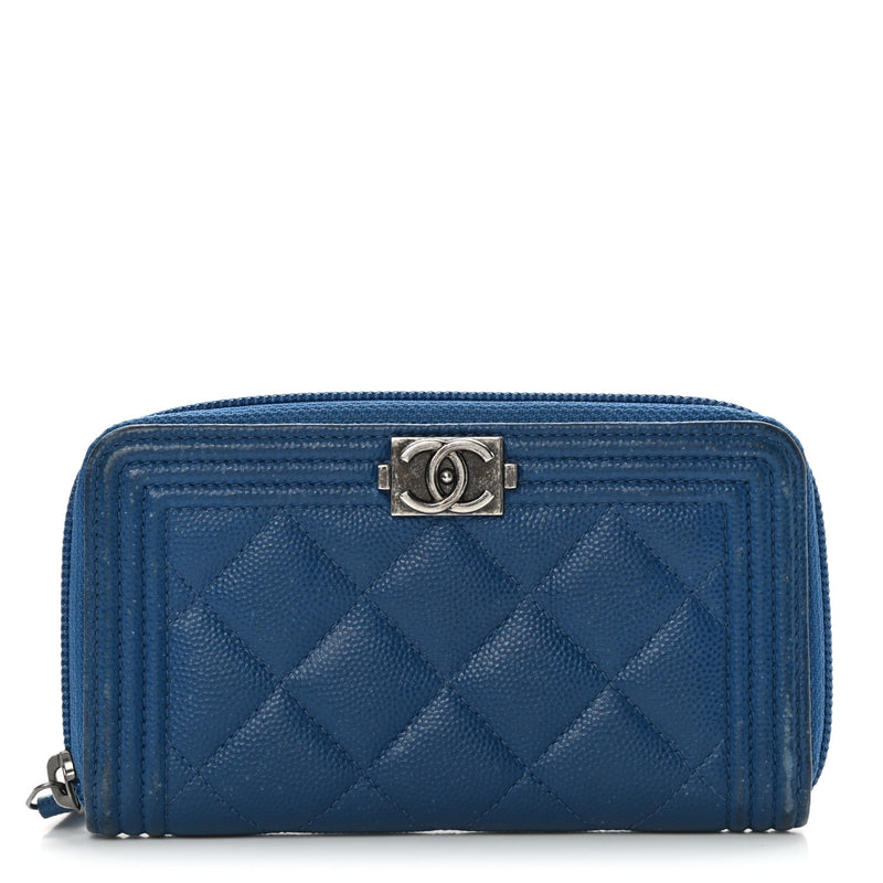 Chanel Caviar Quilted Boy Small Zip