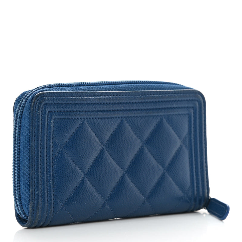 Chanel Caviar Quilted Boy Small Zip