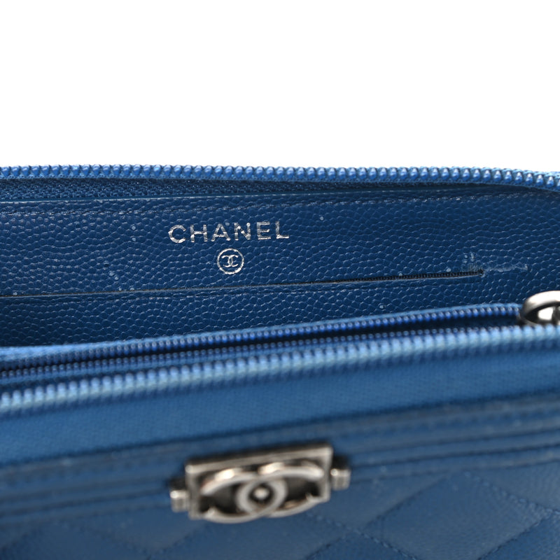 Chanel Caviar Quilted Boy Small Zip