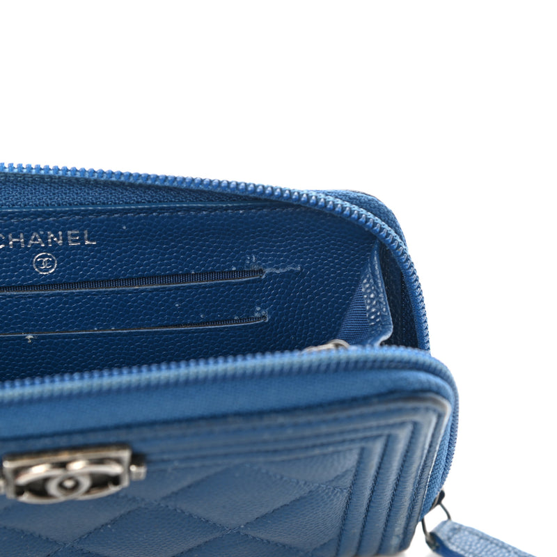 Chanel Caviar Quilted Boy Small Zip
