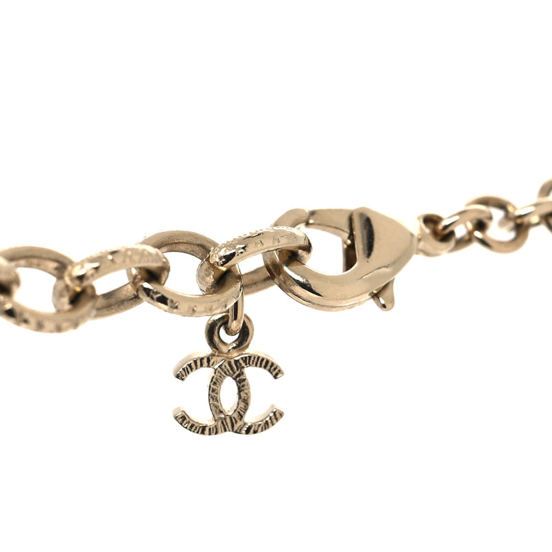 Chanel Pearl Grosgrain Cc Long Necklace