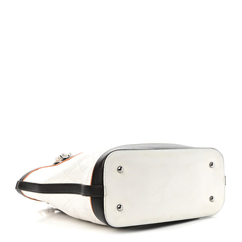 Chanel Lambskin Quilted Cc Charm Tote