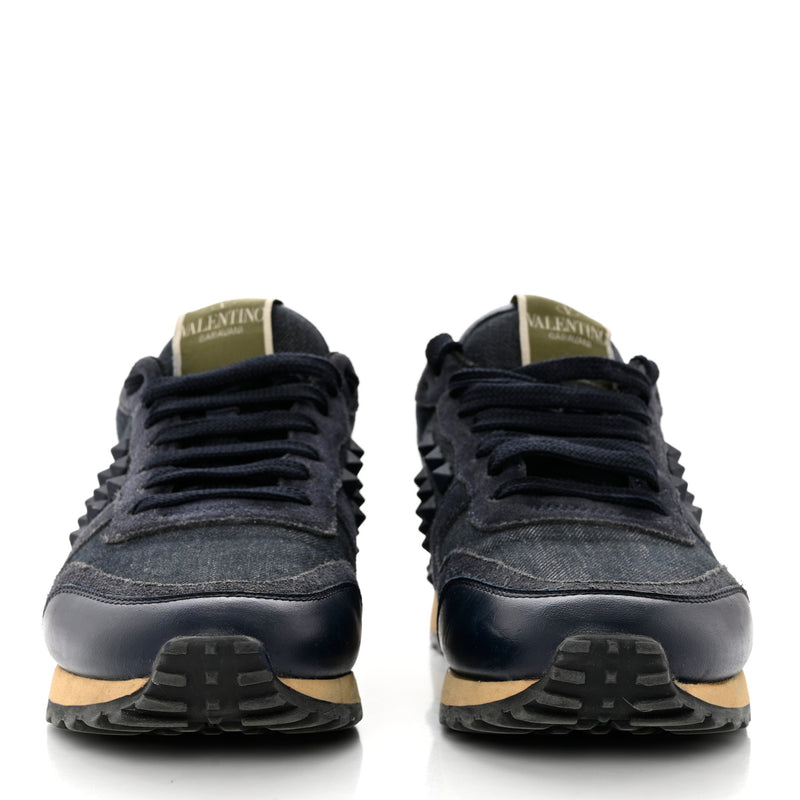 Valentino Garavani Denim Calfskin Suede