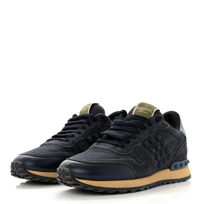 Valentino Garavani Denim Calfskin Suede