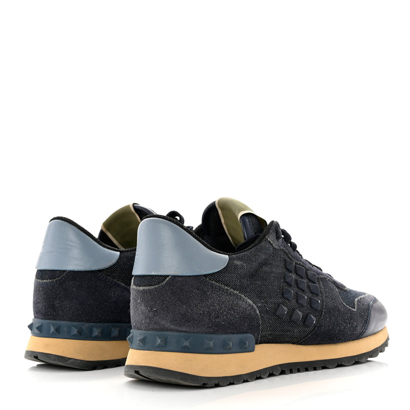 Valentino Garavani Denim Calfskin Suede