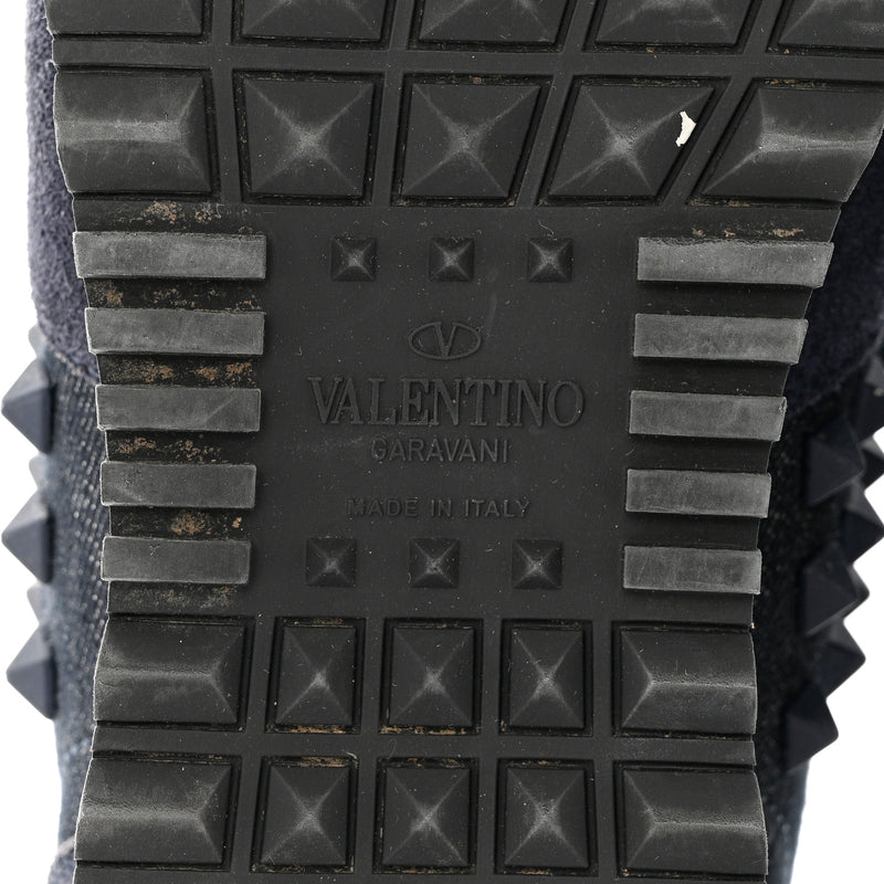 Valentino Garavani Denim Calfskin Suede
