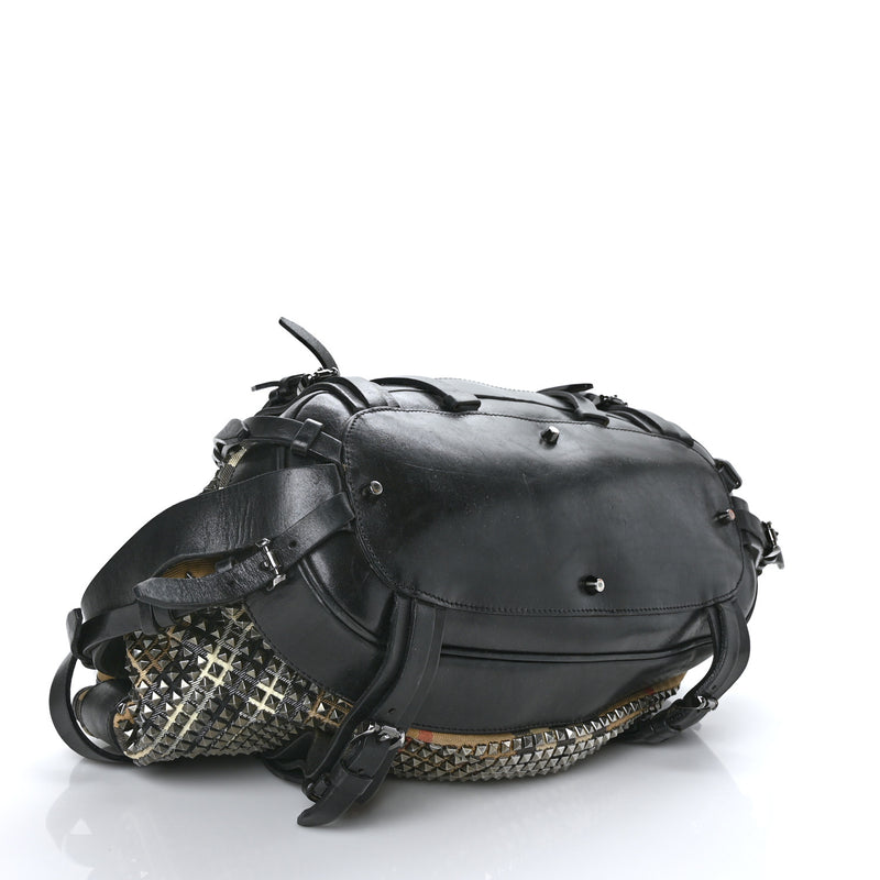 Burberry Calfskin House Check Studded