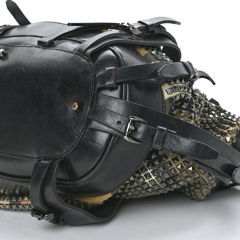 Burberry Calfskin House Check Studded