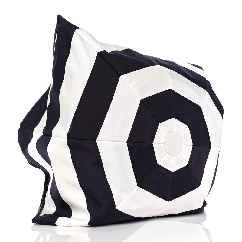 Chanel Striped Canvas Tote Blue White