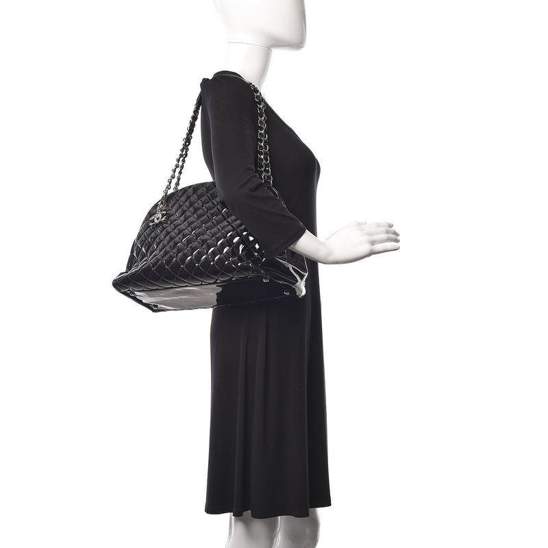 Chanel Patent Quilted Maxi Just