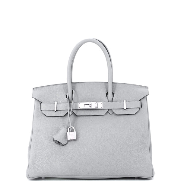 Hermes Birkin Handbag Grey Togo With