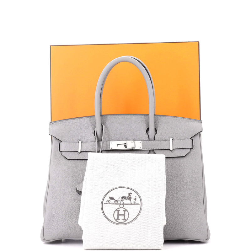 Hermes Birkin Handbag Grey Togo With