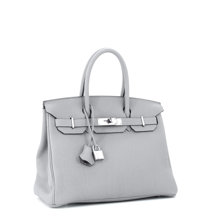 Hermes Birkin Handbag Grey Togo With