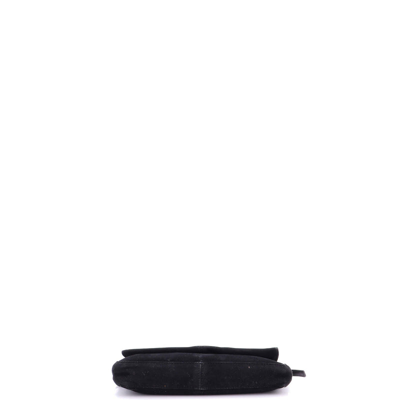 Fendi Flap Baguette Bag Suede