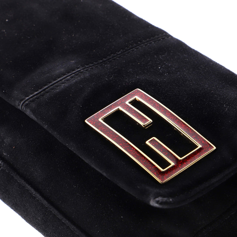 Fendi Flap Baguette Bag Suede