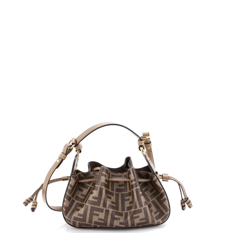 Fendi Pomodorino Bucket Bag Zucca Coated
