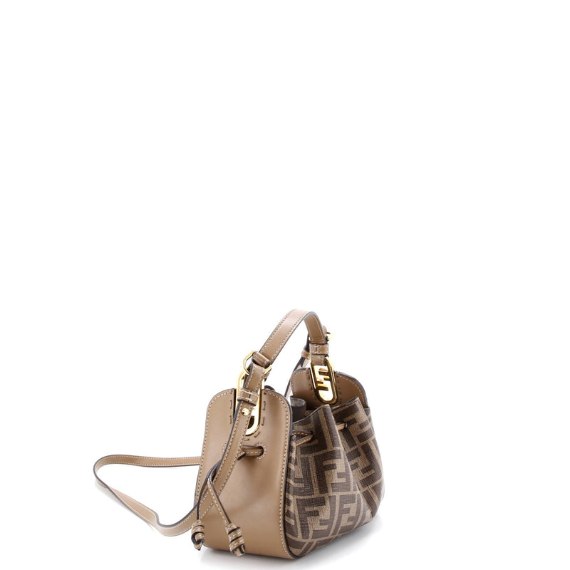 Fendi Pomodorino Bucket Bag Zucca Coated