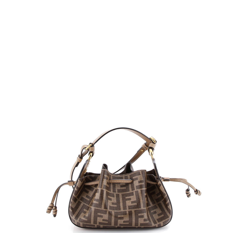 Fendi Pomodorino Bucket Bag Zucca Coated