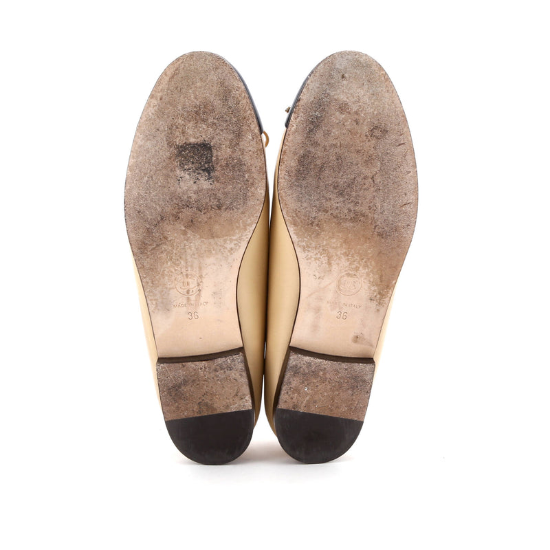 Chanel Women's Cc Cap Toe Bow Ballerina
