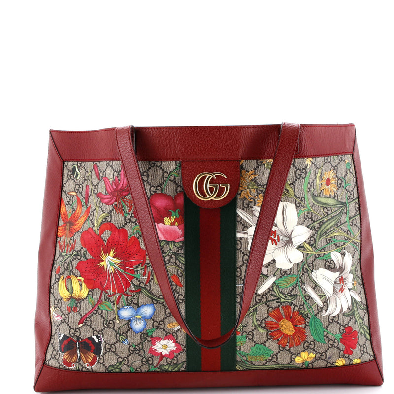 Gucci Ophidia Soft Open Tote Flora Gg