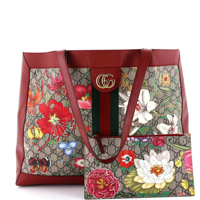 Gucci Ophidia Soft Open Tote Flora Gg