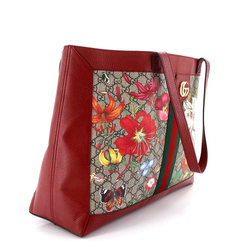 Gucci Ophidia Soft Open Tote Flora Gg