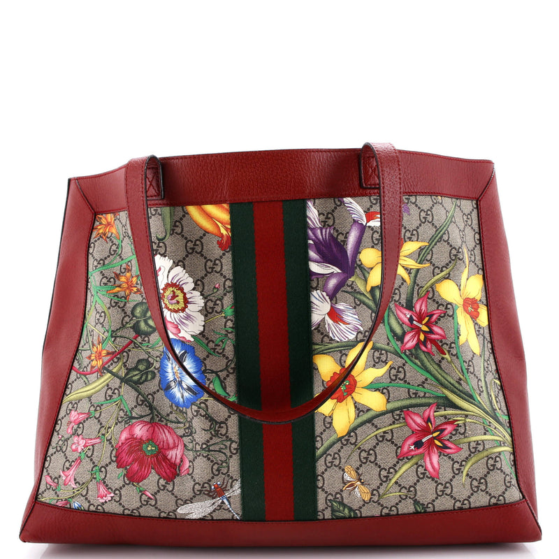 Gucci Ophidia Soft Open Tote Flora Gg