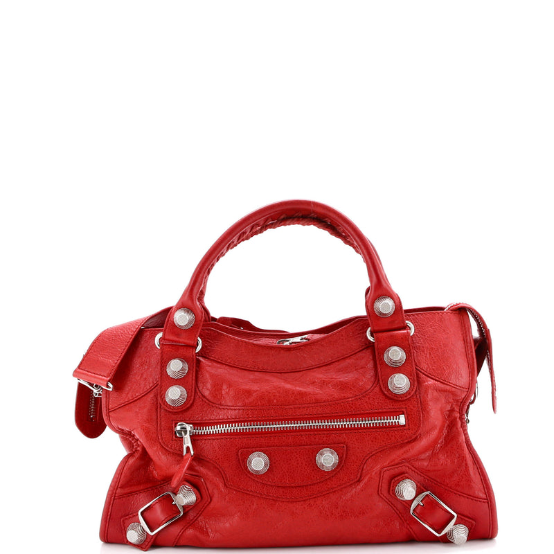 Balenciaga City Giant Studs Bag Leather