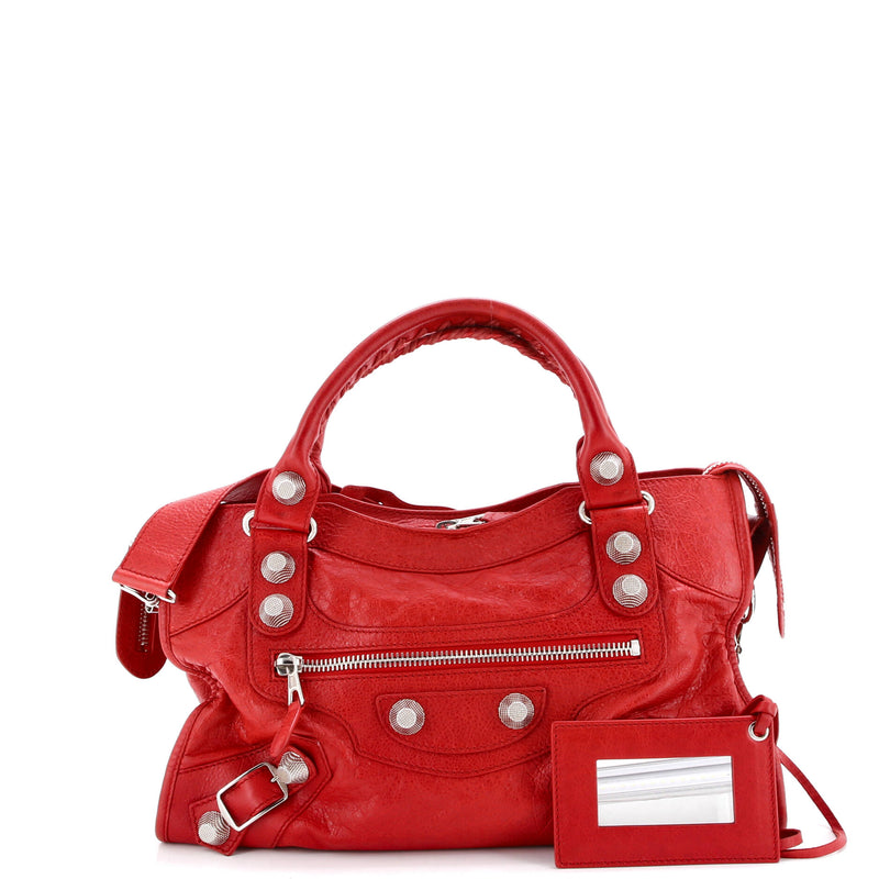 Balenciaga City Giant Studs Bag Leather