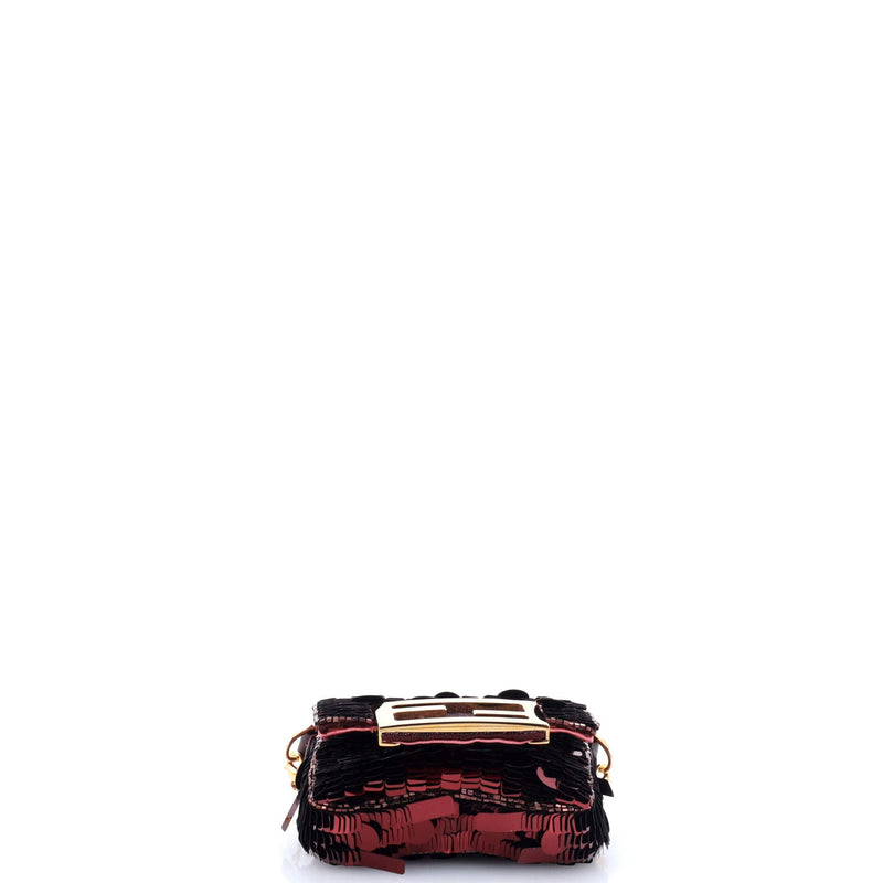 Fendi Chain Baguette Charm Bag Sequins