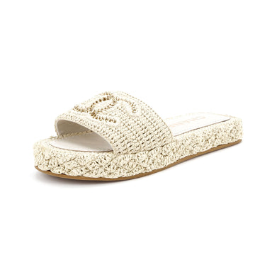 Chanel Women's Cc Slide Mules Woven