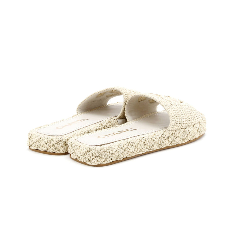 Chanel Women's Cc Slide Mules Woven