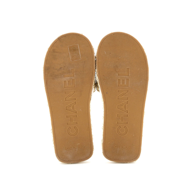Chanel Women's Cc Slide Mules Woven
