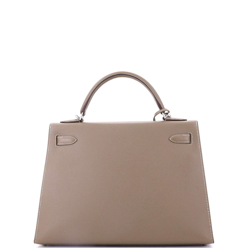 Hermes Kelly Handbag Grey Epsom With