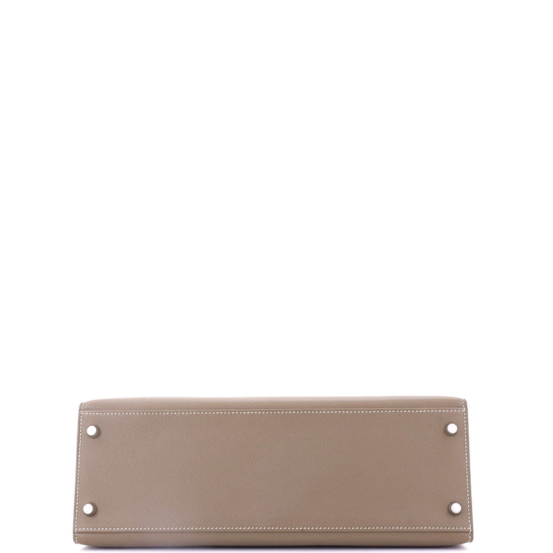 Hermes Kelly Handbag Grey Epsom With