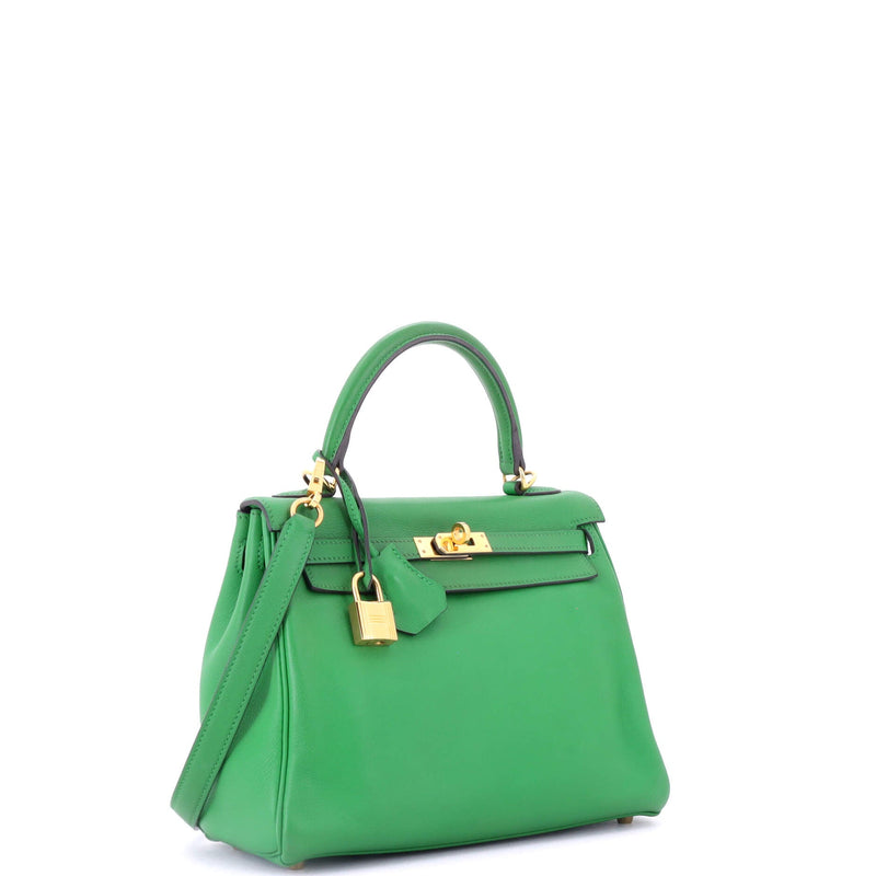 Hermes Kelly Handbag Bamboo Swift With