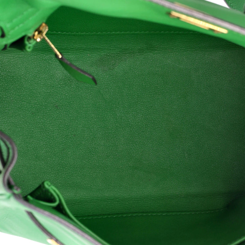 Hermes Kelly Handbag Bamboo Swift With
