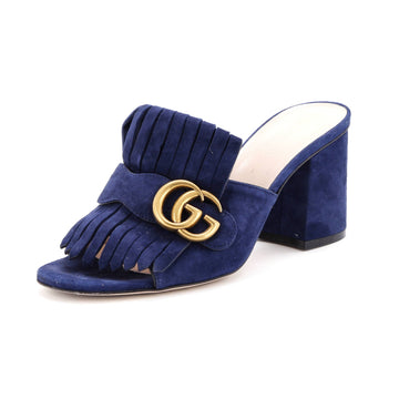Gucci Women's Gg Marmont Fringed Heeled