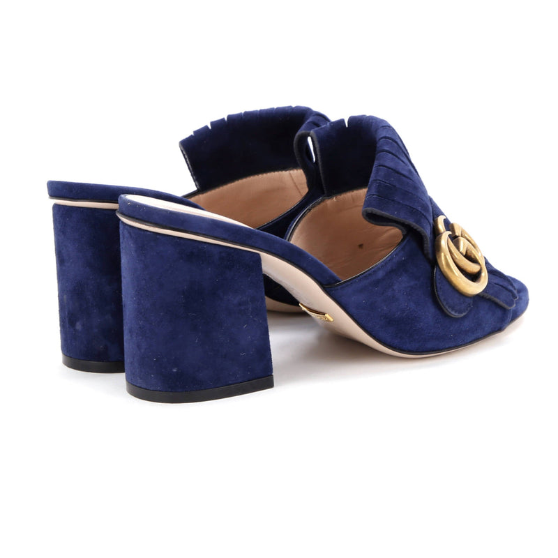 Gucci Women's Gg Marmont Fringed Heeled