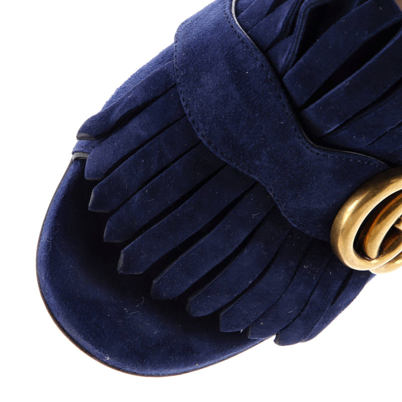 Gucci Women's Gg Marmont Fringed Heeled