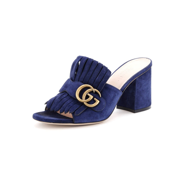 Gucci Women's Gg Marmont Fringed Heeled
