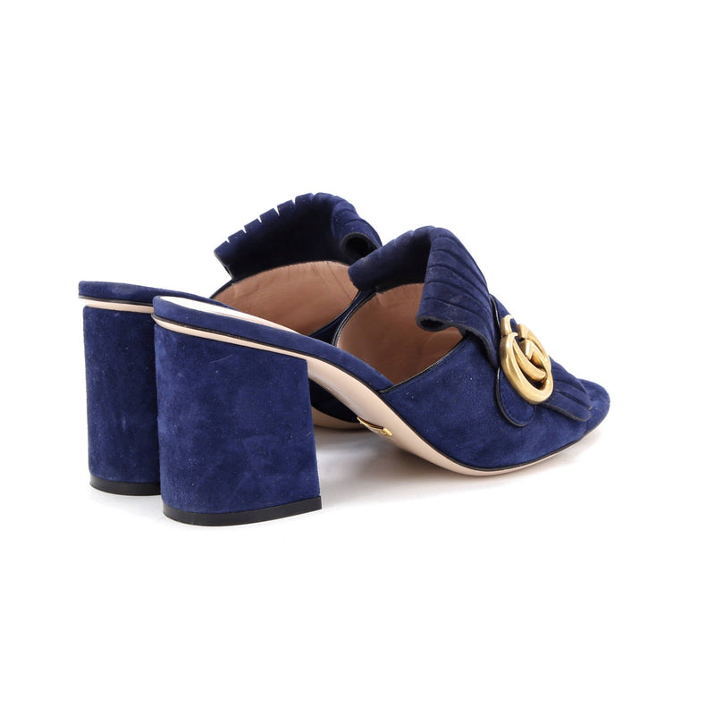 Gucci Women's Gg Marmont Fringed Heeled