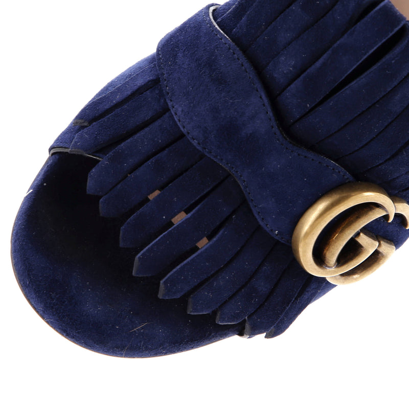 Gucci Women's Gg Marmont Fringed Heeled