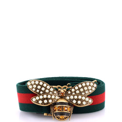 Gucci Queen Margaret Bee Belt Canvas