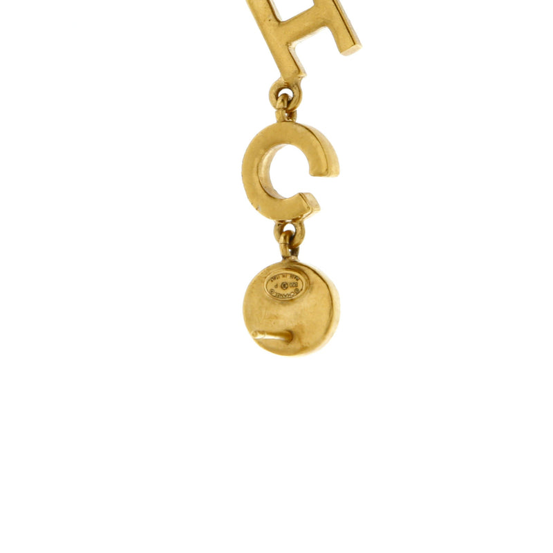 Chanel 90's Icon Letter Drop Earrings
