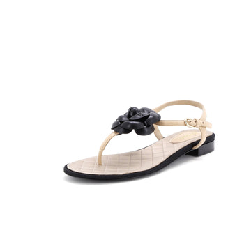 Chanel Women's Camellia T-Strap Sandals