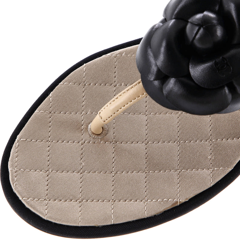 Chanel Women's Camellia T-Strap Sandals